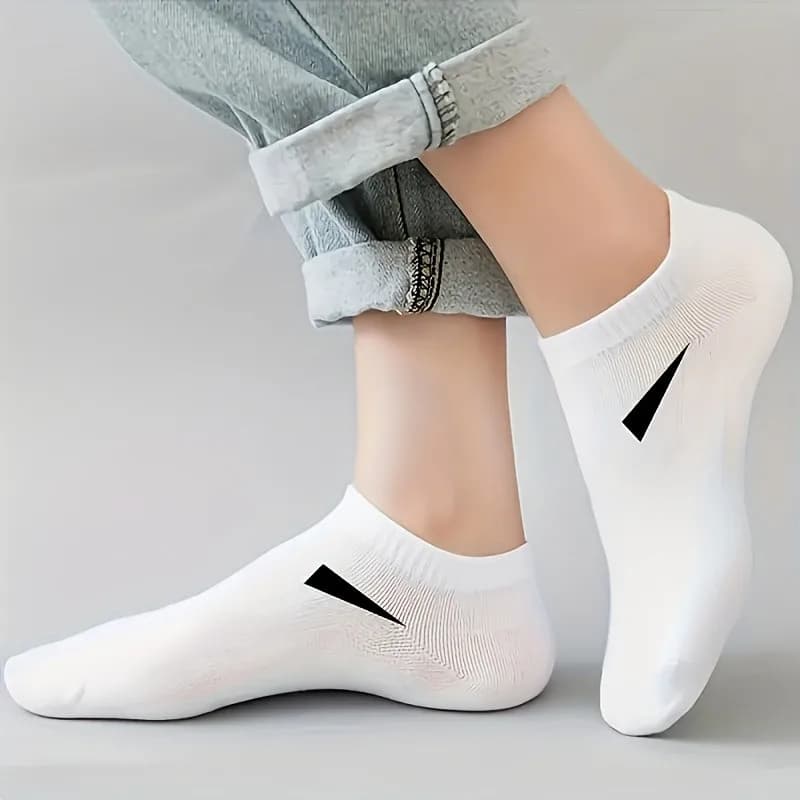 10/20 Pairs Women Low Cut Ankle Socks Breathable Solid Color No Show Short Socks for Casual Sports Daily Wear Black White Gray