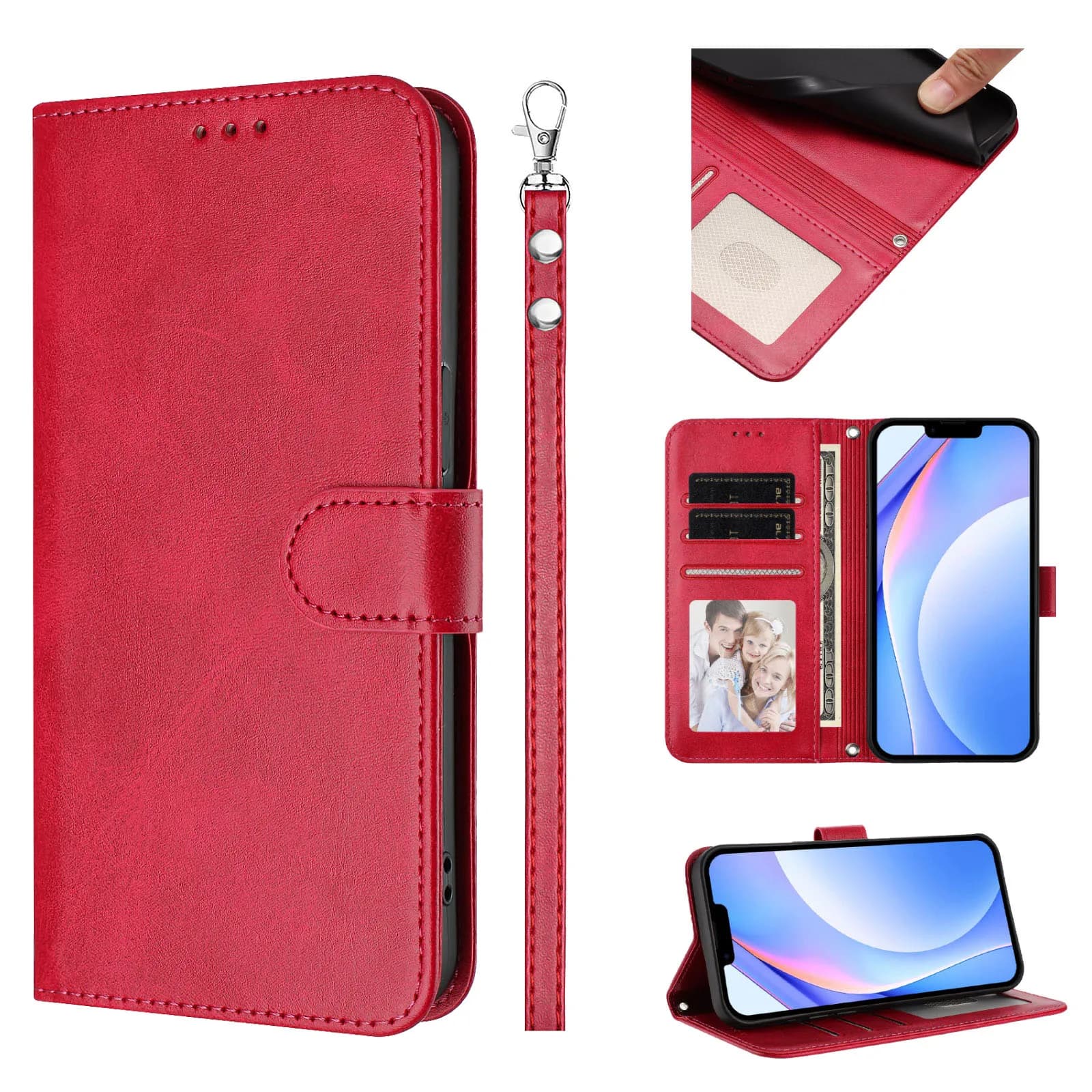 Custodia a Portafoglio RFID WEFOR per Samsung Galaxy A36 A35 A32 A26 A25 A24 4G A23 A16 A15 A14 A13 A12, Cover a Libro con Porta Carte