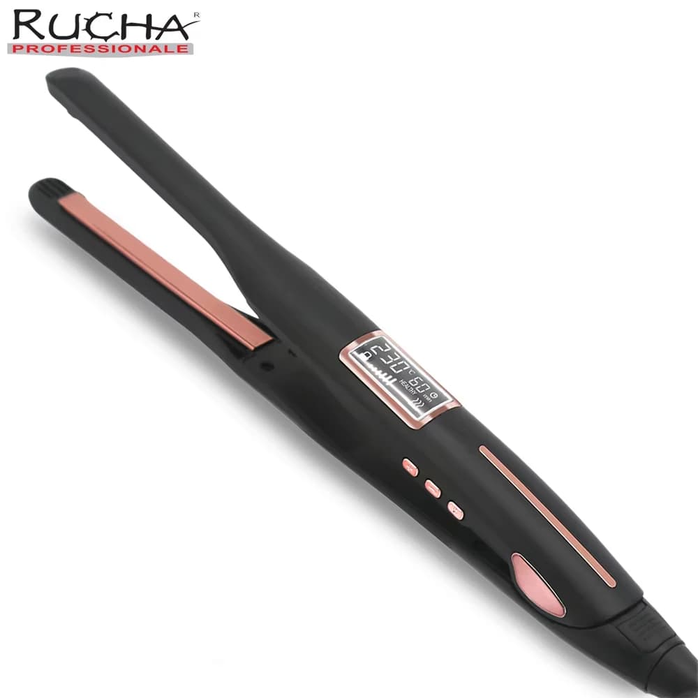 Hair size 450 ° f Flat iron hair pencil 10mm titanium thinner narrow Mini hair plate for beard tool for short hair Styling