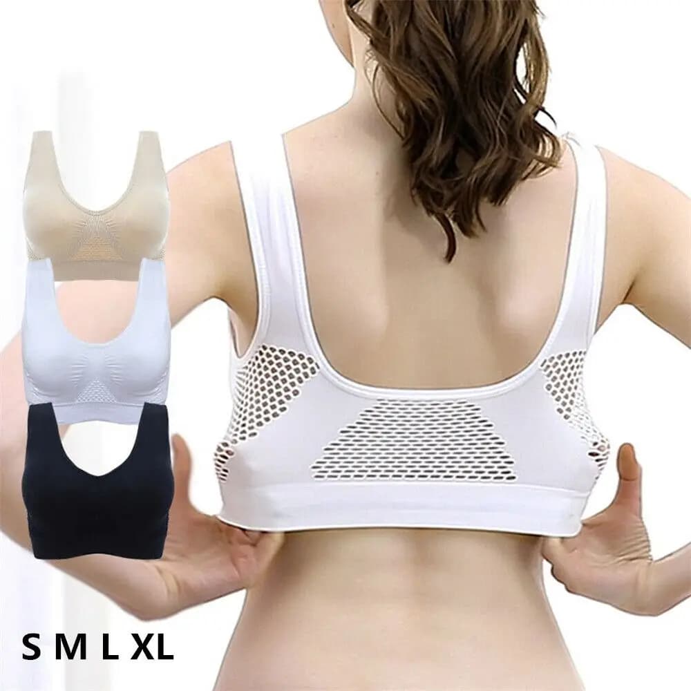 Plus Size reggiseno sportivo da donna reggiseno Push-Up senza fili traspirante antiurto intimo sportivo