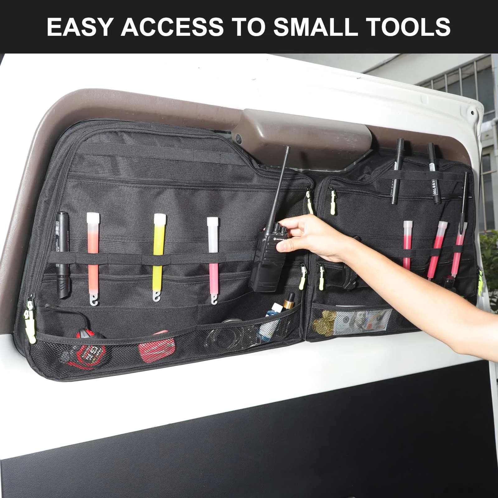 Per il 1996-2002 Toyota Prado borsa per lunotto posteriore, borsa per lunotto posteriore per auto, borsa portaoggetti, organizer per bagagliaio, accessori auto