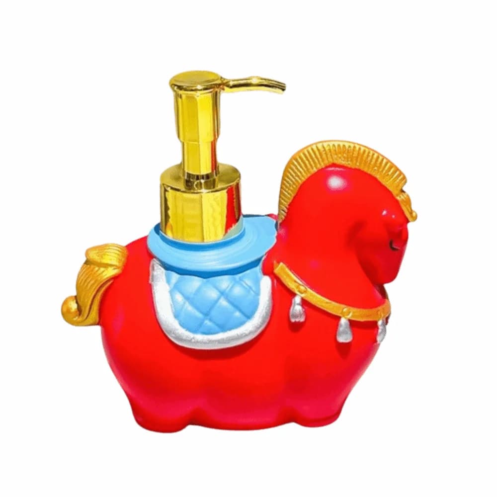 Dispenser di Sapone in Vinile a Forma di Cavallo dello Zodiaco, Bottiglia Decorativa a Pressione per Igienizzante Mani, Stile Cinese