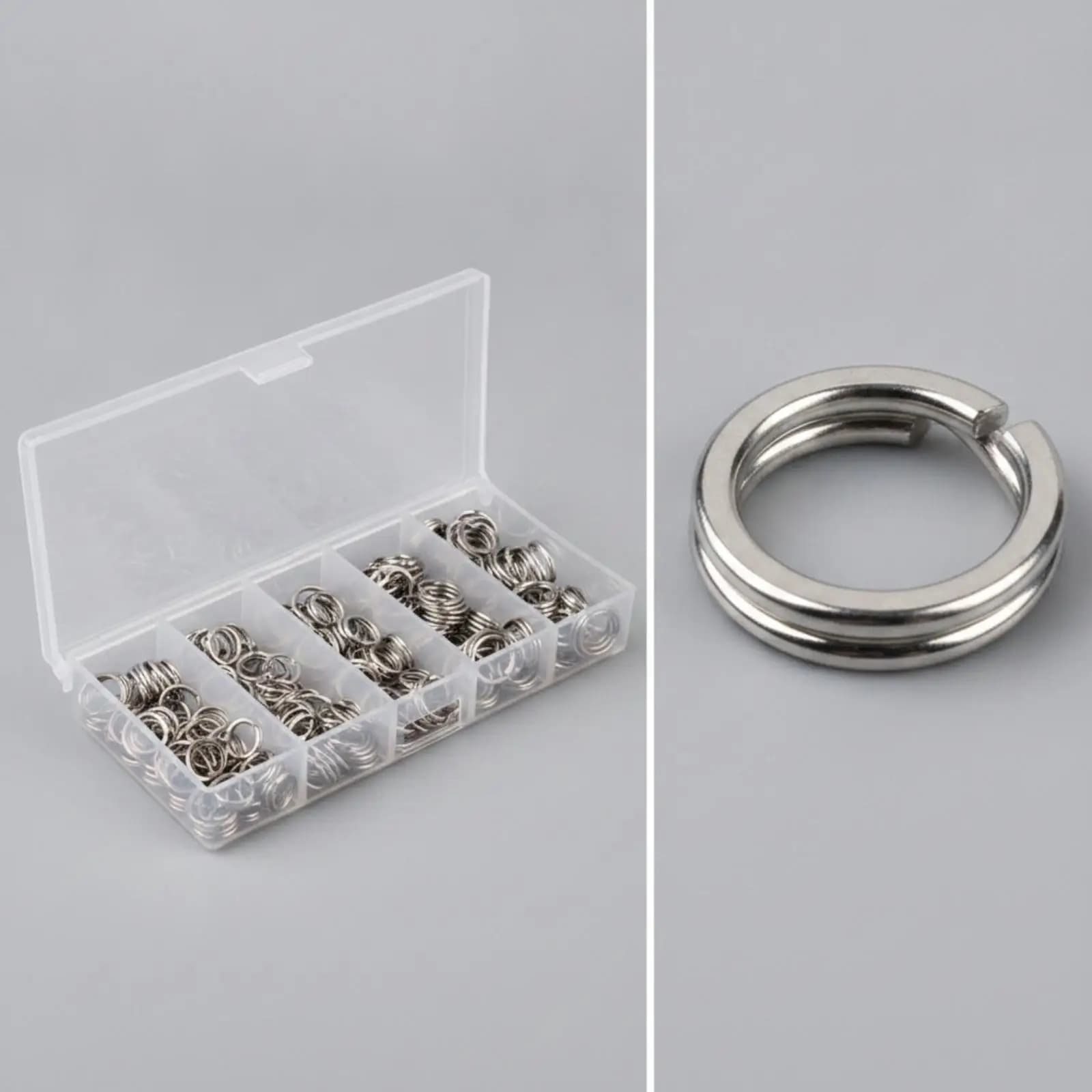Fishing Swivels with Storage Case | Multiple Separate Sections, Compact, Double-loop Swivels with Compartment Box, for Lure