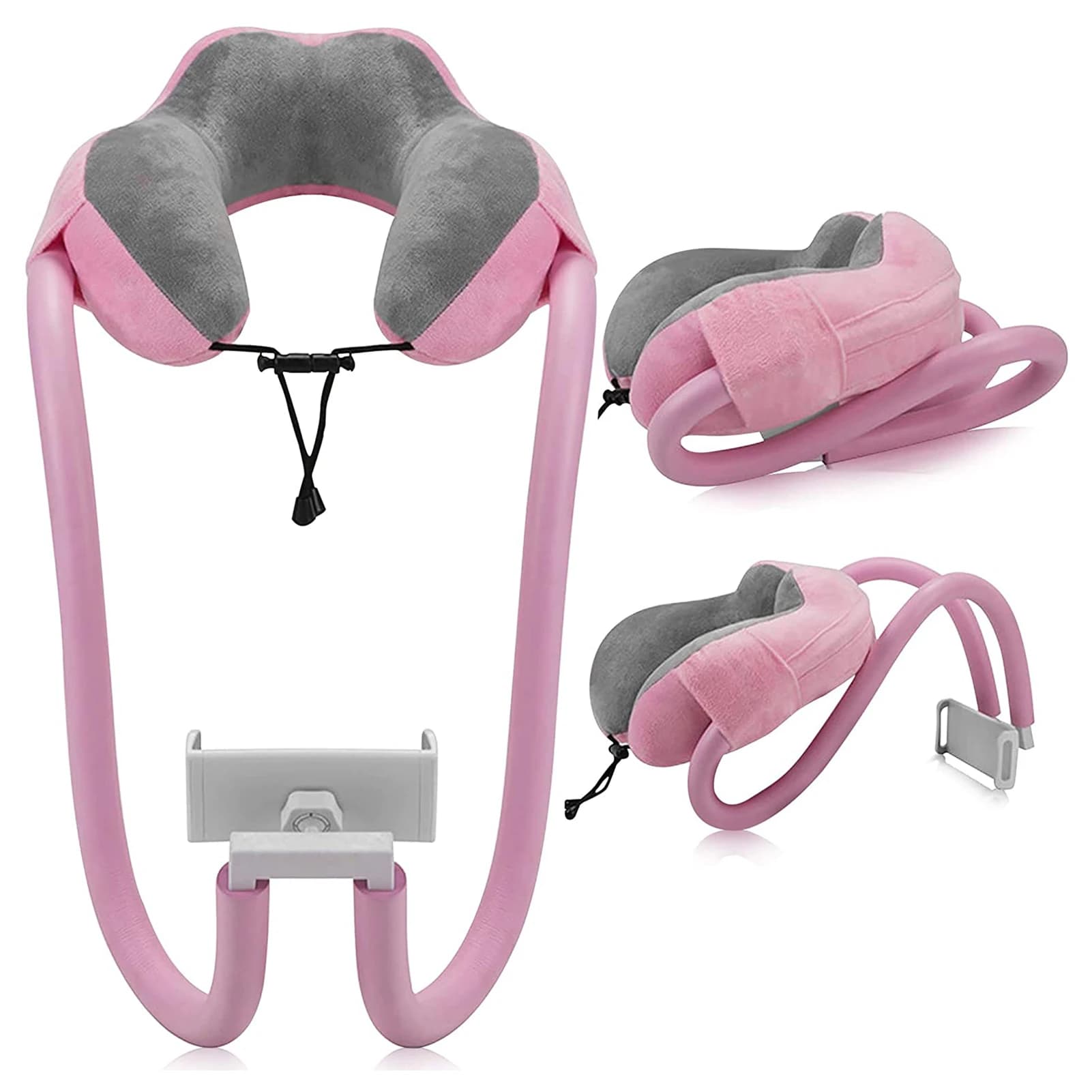 Cuscino a forma di U con supporto per telefono cellulare Supporto pigro Cuscino per pisolino Memory Foam Cuscino per collo cervicale per colonna vertebrale Supporti per computer tablet