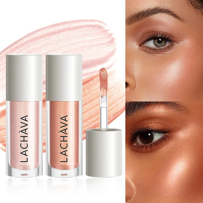 Illuminante Liquido Glitterato Metallizzato Multiuso, Shimmer Luminoso per Viso, Corpo e Occhi, Impermeabile, Lunga Durata, Trucco ad Alta Lucentezza