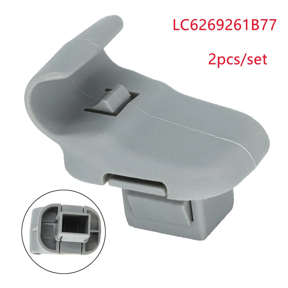 2 pz auto grigio parasole gancio clip OE muslimah per Mazda 3 5 6 CX-7 CX-9 RX-8 MPV parasole clip supporto gancio staffa gancio