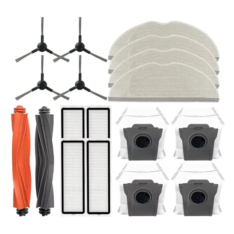 [UPUP]Replacement Parts For Dreame Mova S20 Ultra/RLM71CE Vacuum Cleaner- Main Brush, Side Brush, Filter, Mop Cloth& Dust Bag