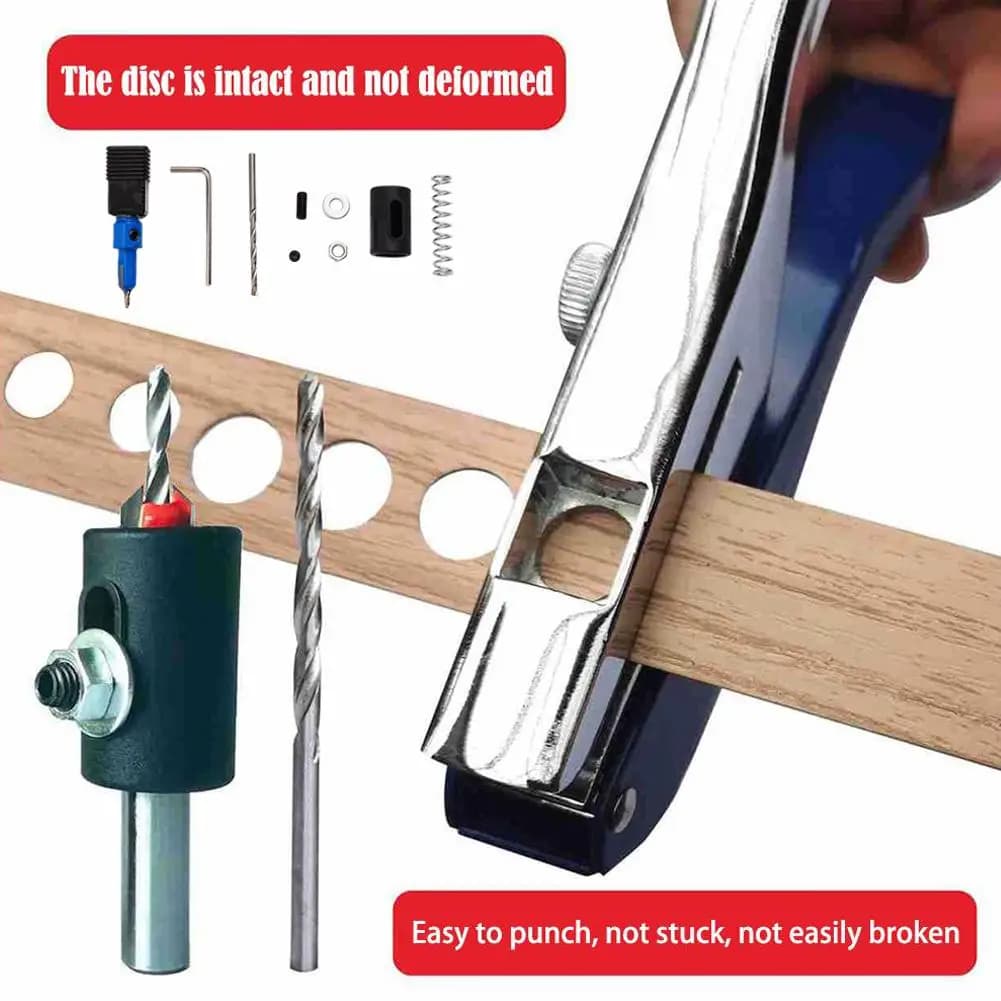 8/10mm Edge Manual Punching Machine Paper Punching Tool for Plastic Sheets ABS PVC Paper Openers Mask Plate for Nail Holes