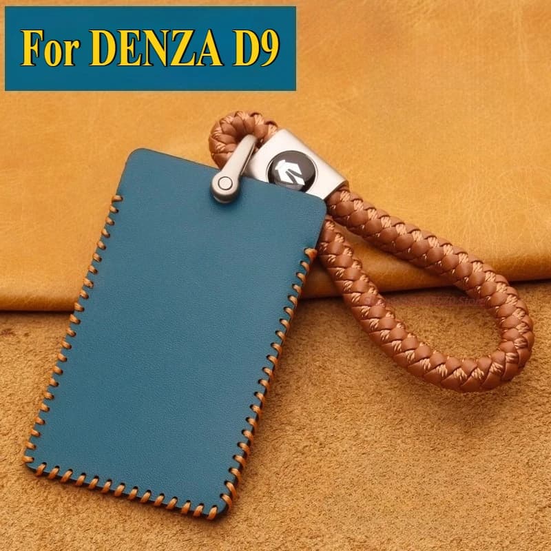 Per DENZA D9 NFC Card Key Case Cover Borsa protettiva in vera pelle Portachiavi Accessori per la modifica dello styling degli interni dell'auto