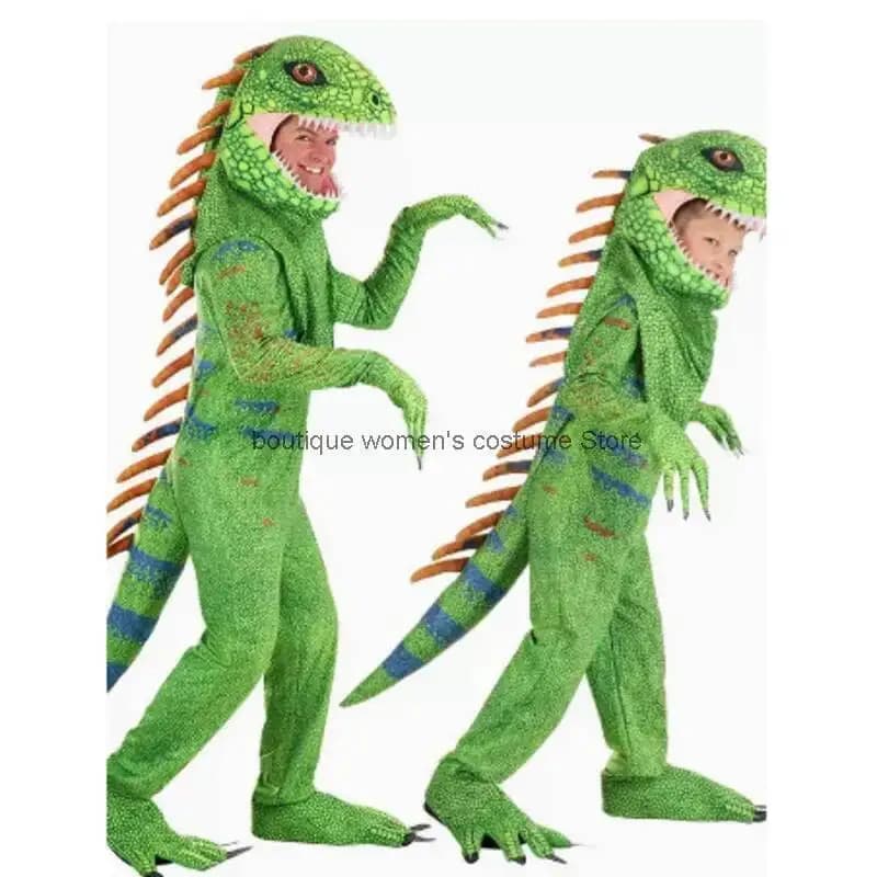 Halloween Cosplay Festa dei bambini Cosplay Spettacolo teatrale Horror Dinosauro Grande lucertola Costume di ruolo