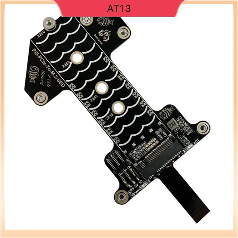 AT13 Per Raspberry Pi 5 Pcie Scheda di Espansione A M.2 Nvme SSD Scheda Adattatore Pi5-Pcie-Fish-Board-A