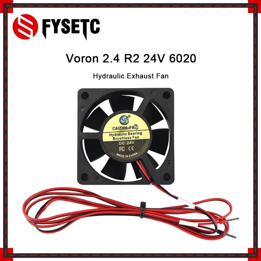 Ventola di Raffreddamento Idraulica FYSETC 4010/6020, 40*10mm 60*20mm, DC 24V con 2 Pin per Stampante 3D Voron 2.4 R2