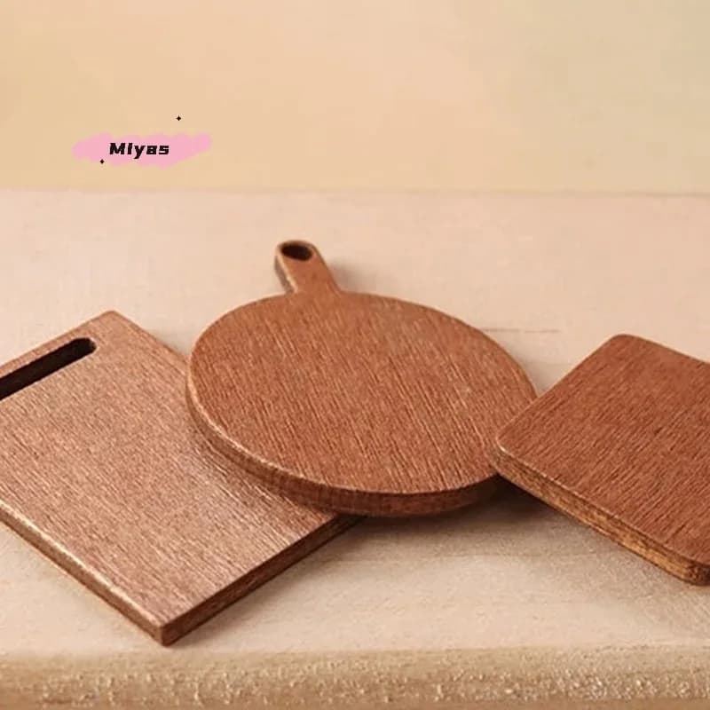 Set di 5 Miniature per Casa delle Bambole 1:12, Tagliere Simulato per OB11, Vassoio per Pane e Dessert, Modello da Scrivania per Bambini