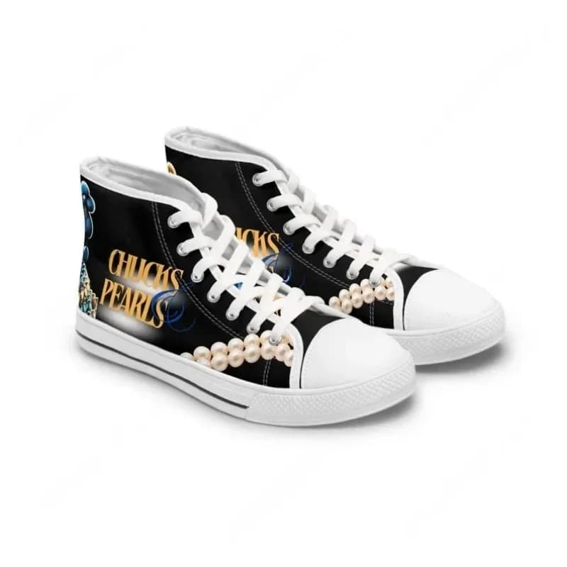 Kamala Harris Gold and Blue Women's High Top Sneakers