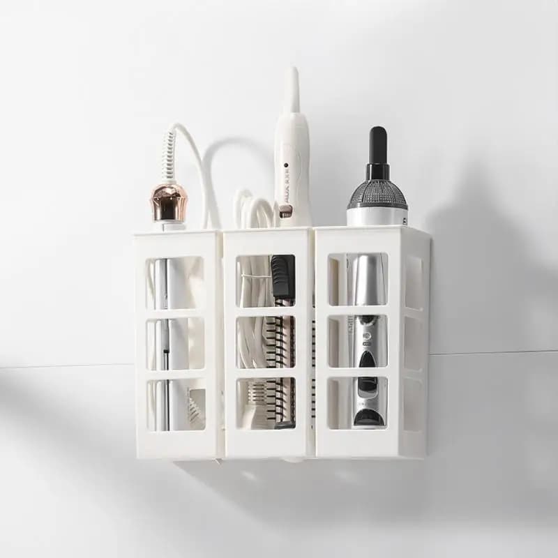 Hairdresser Hair dryer without punching Wall support Storage box Clothes rack Iron shelf curler Organizer