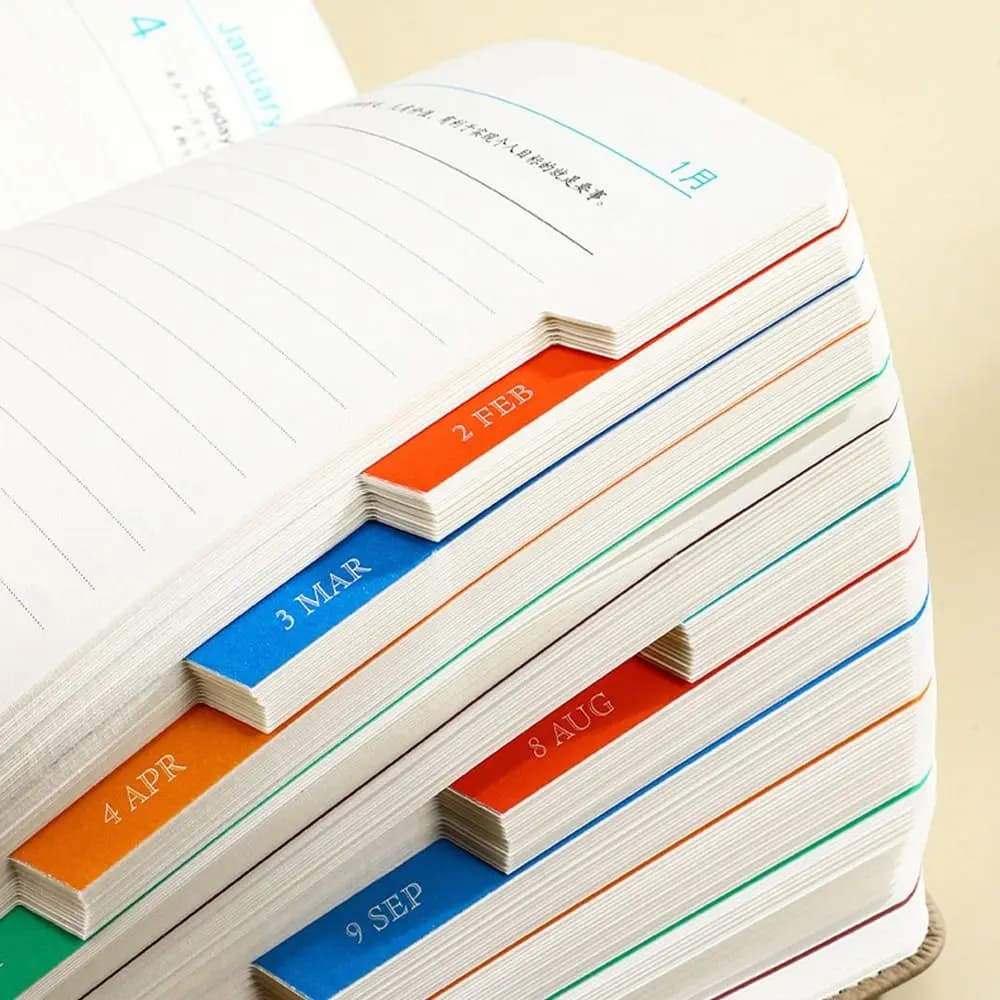Agenda Planner 2026 in Inglese, Blocco Note 12 Mesi, Segnalibro 365 Giorni, Taccuino per Efficienza, Diario Portatile con Carta Spessa, Quaderni per Scrittura