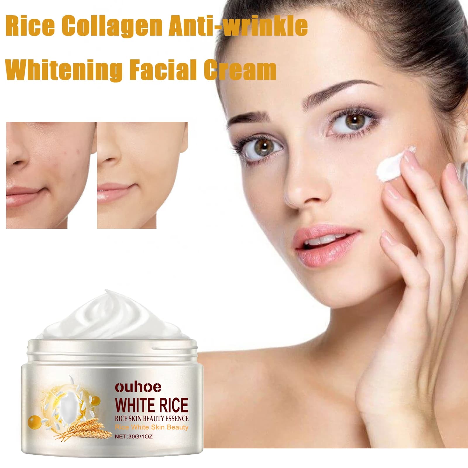 Rice Collagen Anti-wrinkle Cream For Face Acne Melasma Treatment Pigment Whitening Face Lifting Beauty Hydrating Korean