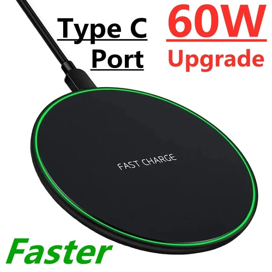 Pad caricabatterie Wireless veloce da 60W per Doogee V10 V20 S98 HomTom HT80 AGM X3 doogee S96pro OnePlus 8 Pro 9 ricarica Wireless rapida