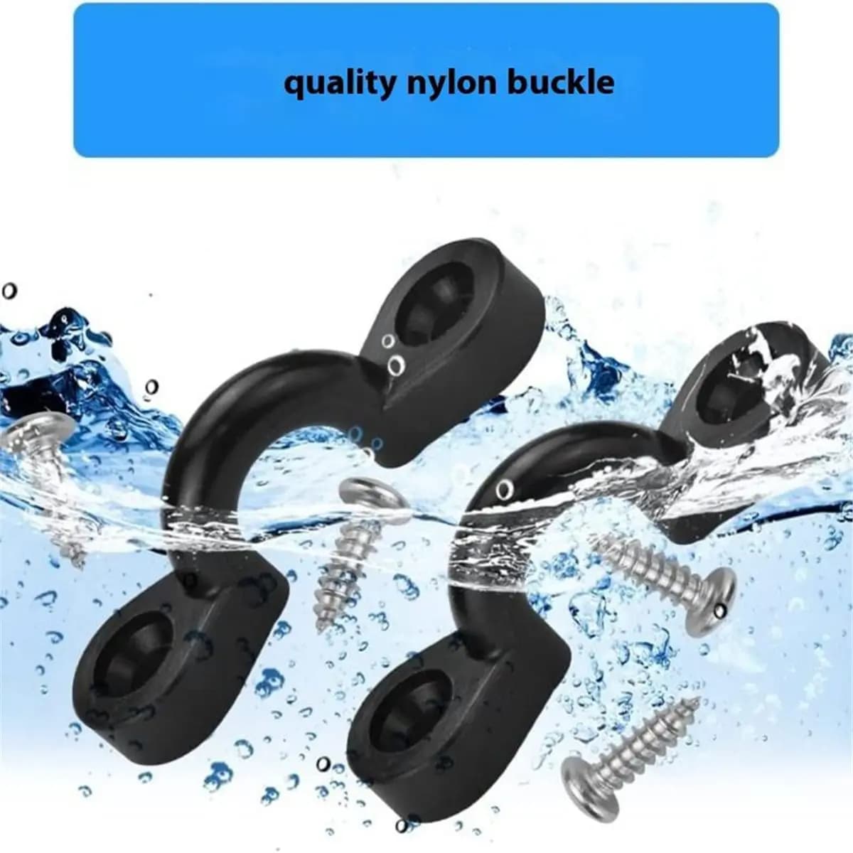 ABST Kayak Pad Eye Anchor Point C Type Pull Handle Buckle Eyelets with Screws for Canoes Boats Kayaks Replacement Part 10 Set