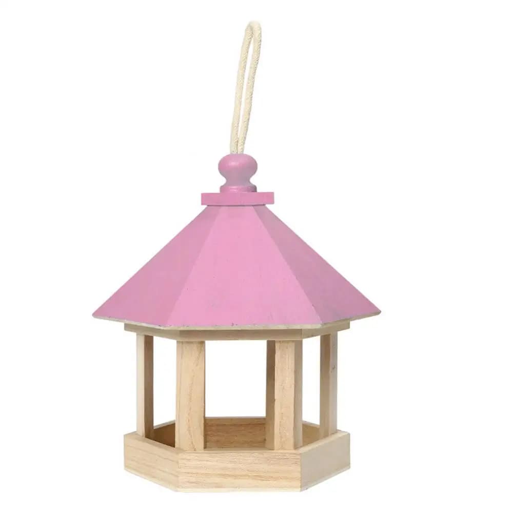 Mangiatoia per uccelli appeso contenitore per alimenti in legno di arachidi giardino strumento per l'alimentazione all'aperto accessori per uccelli comedero pajaro comedero pajaro