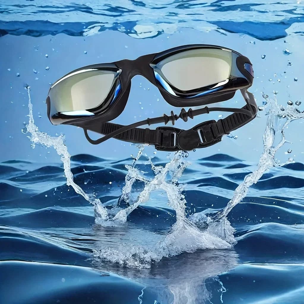 HD swimming glasses for adults with wide panoramic view - Durable PC material