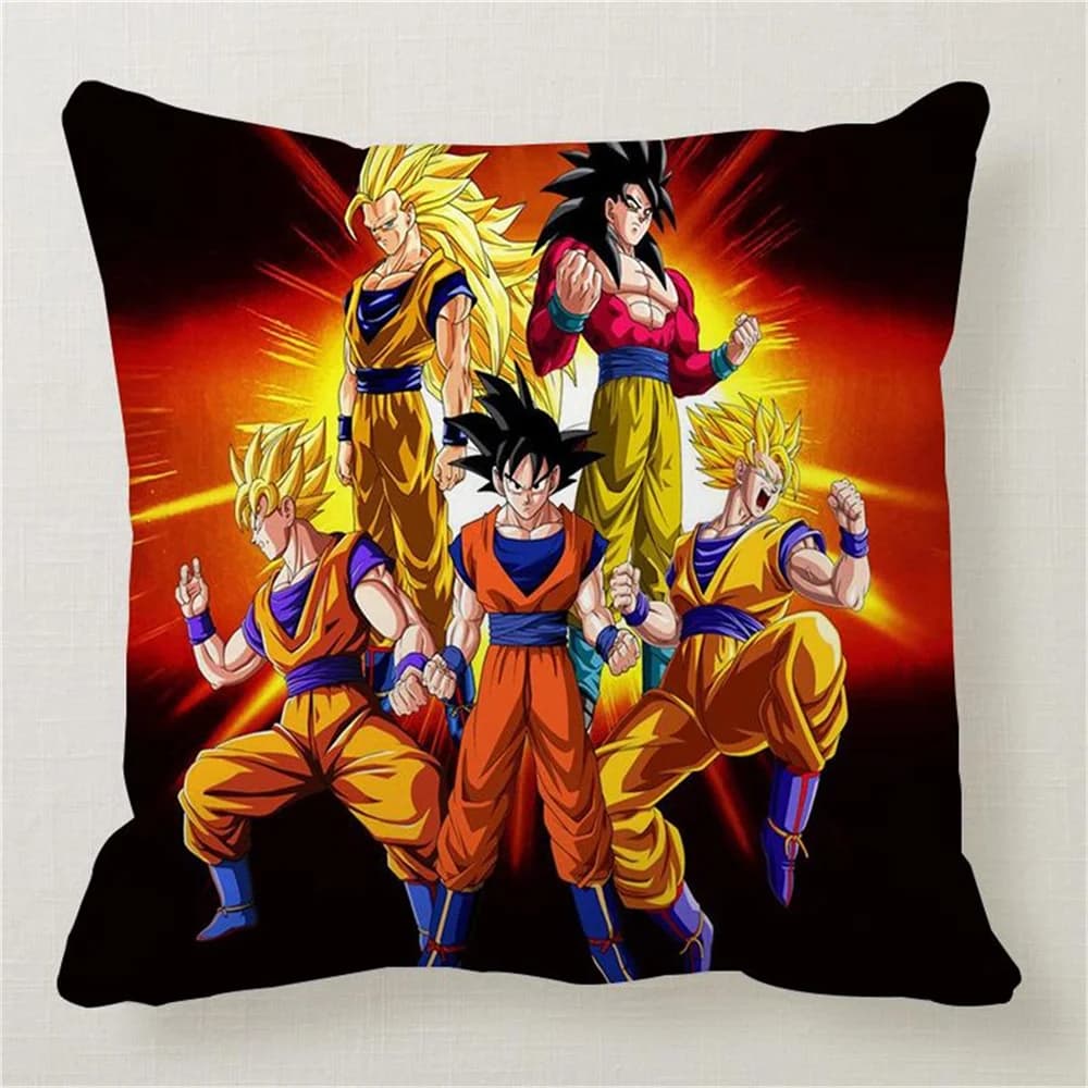 Federa per cuscino Dragon Ball Super Saiyan Goku - Federa per cuscino decorativa preferita dai fan degli anime per l'arredamento di camera da letto e soggiorno