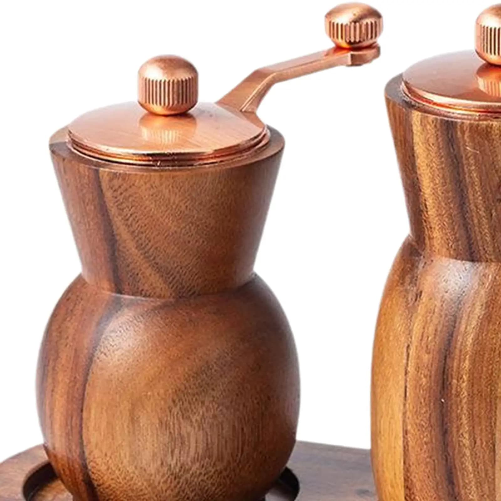 Set Macina Sale e Pepe in Legno di Acacia, Dispenser Creativo per Spezie, Macinino Manuale per Cucina Domestica