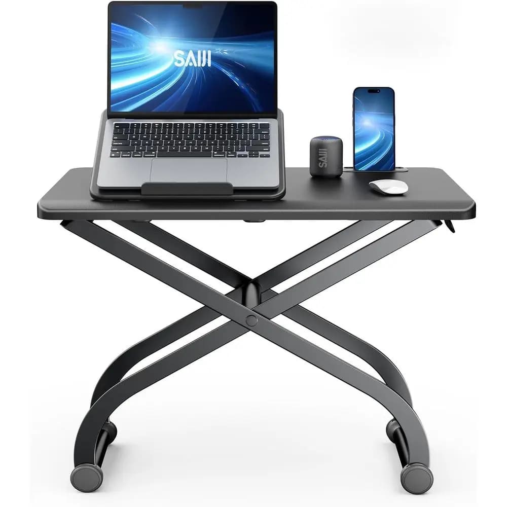 Supporto Regolabile per Laptop, Altezza Variabile, Postazione Ergonomica Sit-Stand, Estensore per Scrivania