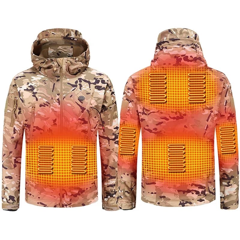 Giacca riscaldante elettrica invernale uomo donna giacche riscaldate intelligenti USB con cappuccio tuta da sci da caccia con calore gilet da trekking vestiti termici