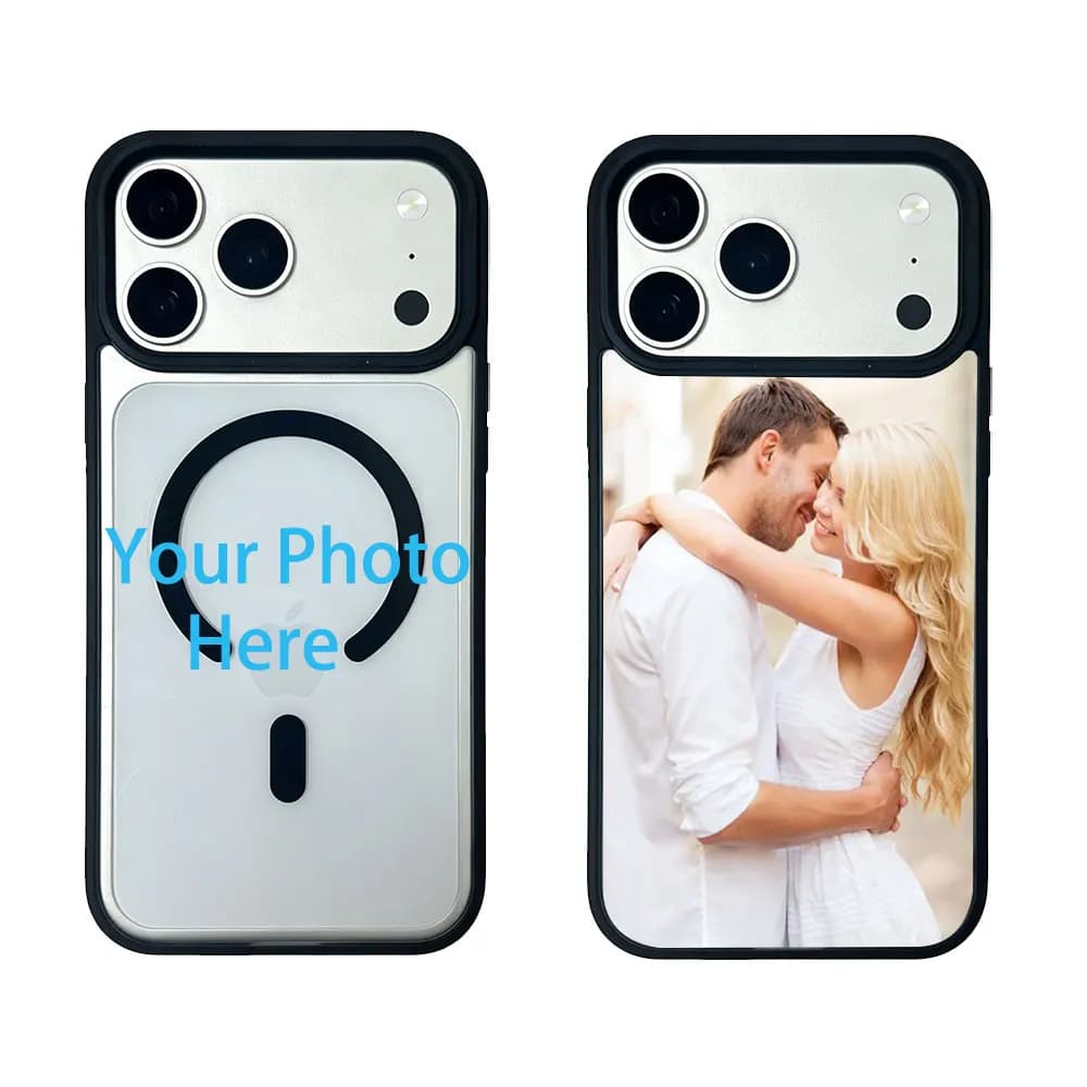 Cover Magnetica Antiurto 2-in-1 Personalizzabile Fai-da-te per iPhone 17 16 15 14 13 12 11 Pro XS Max Plus Mini X XR Air 16e 17e