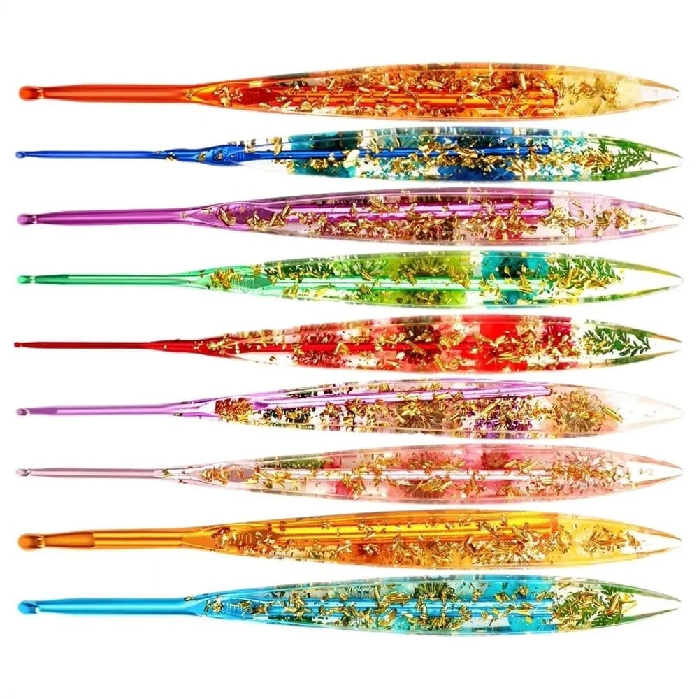 Uncinetti in resina floreale antiscivolo 2.0-6.0mm, aghi da maglia, strumenti per lavorare a maglia, aghi per tessitura, per la creazione di maglioni