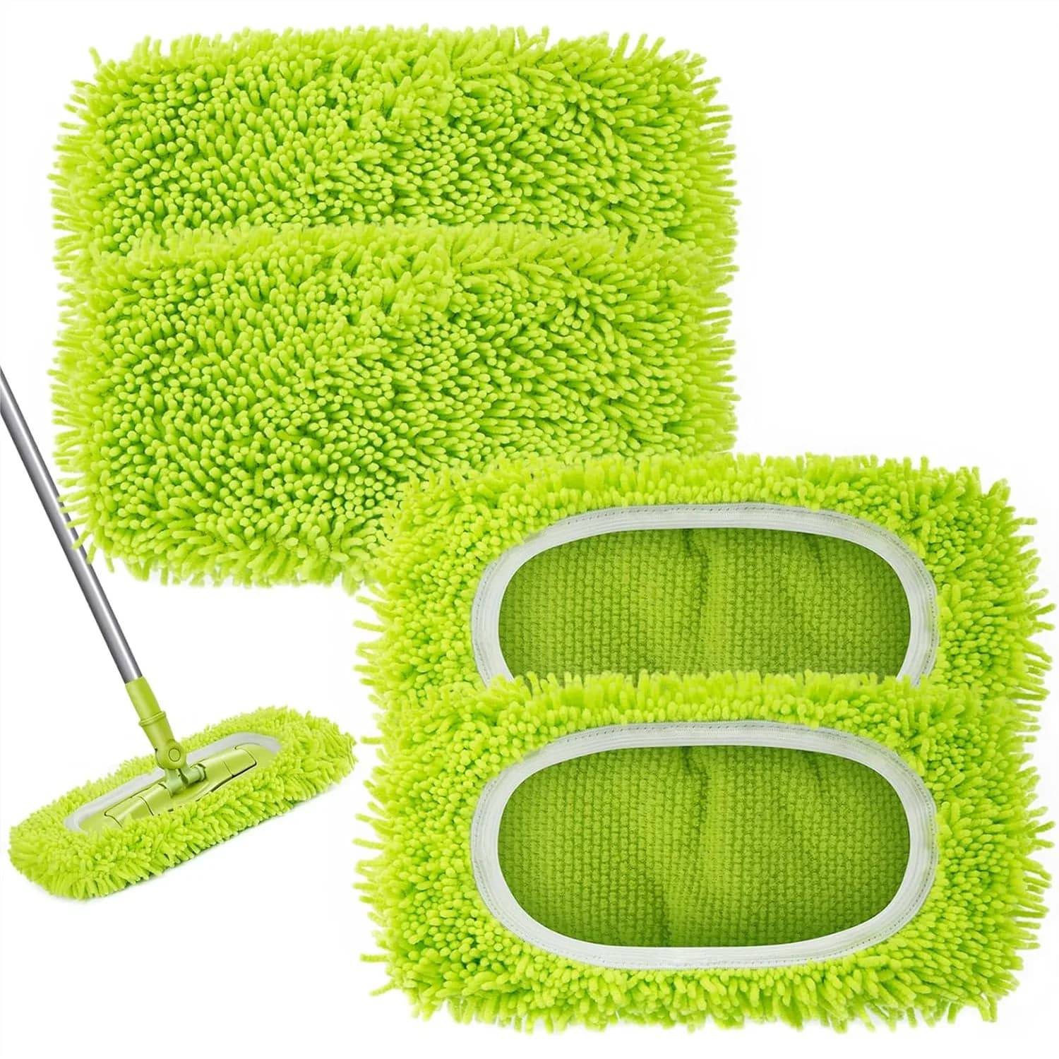 Panni in microfibra riutilizzabili per la pulizia a secco e a umido, compatibili con il mop Swiffer Sweeper, ricambi per la pulizia di pavimenti in legno.