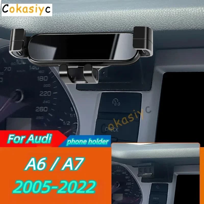 Supporto per telefono per auto Supporto per mobile per Audi A6 C6 C7 C8 2005-2023 GPS regolabile Staffa di navigazione speciale Accessori