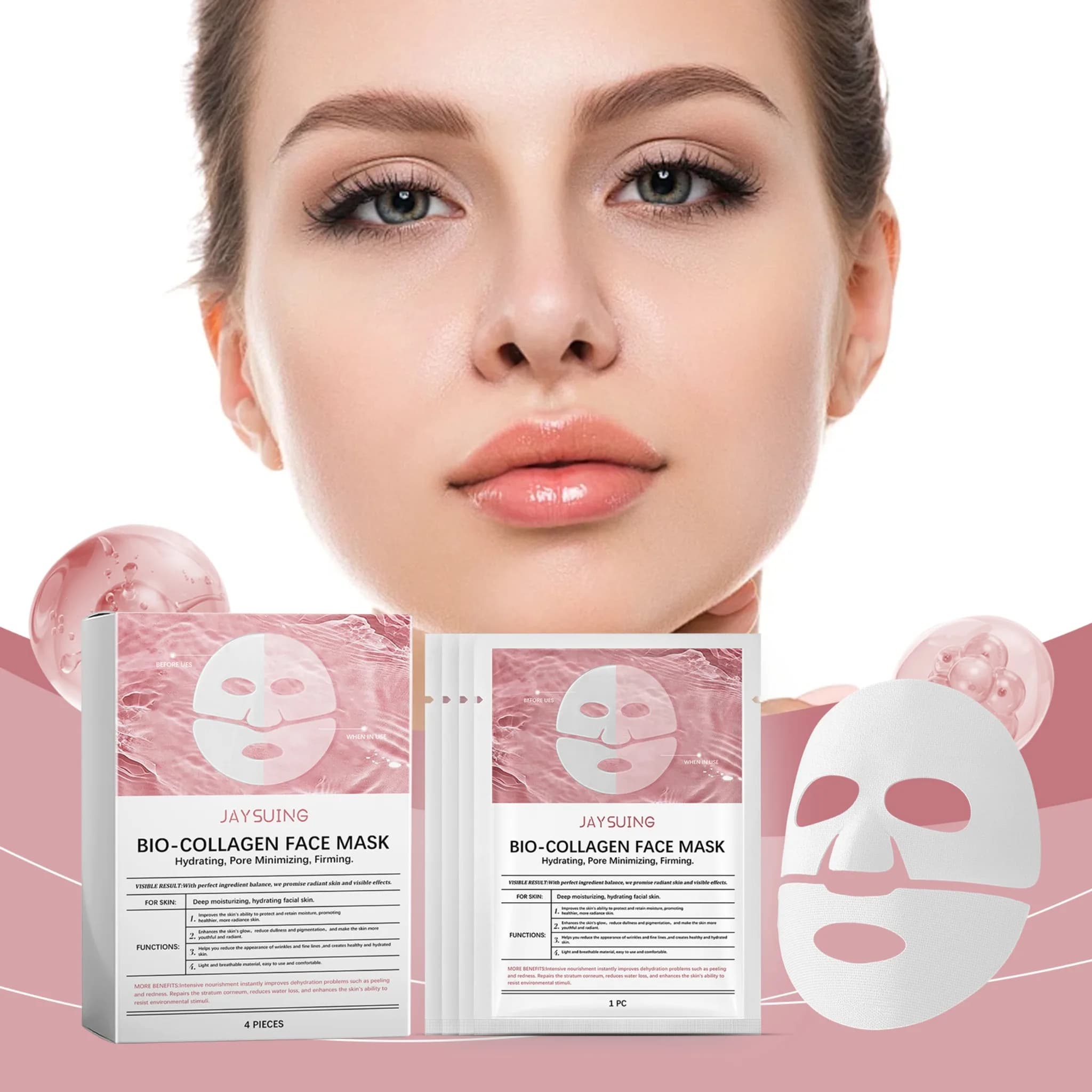 Maschera Viso al Collagene, Riduce i Pori, Idratazione Profonda, Maschera Notturna, Idratante, Rinfrescante, Illuminante, Cura della Pelle del Viso