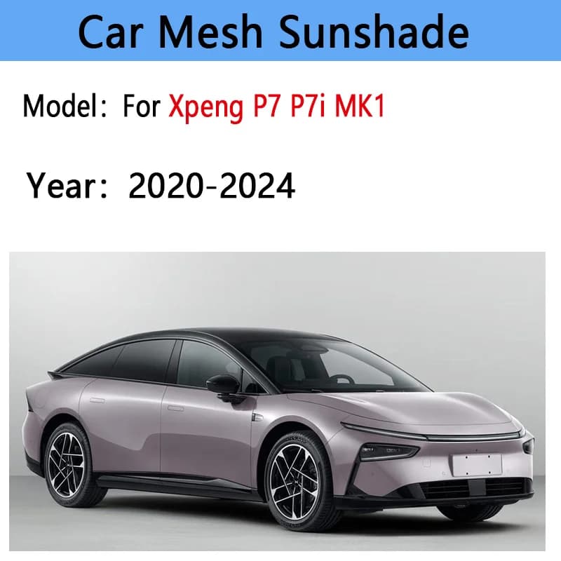 Car Mesh Sun Shades For Xpeng P7 P7i MK1 2020-2024 2022 Sunscreens Window UV Protection Windshield Frame Curtain Car Accessories