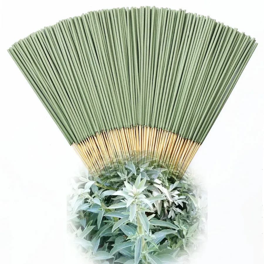 Clean and low powder 22cm/8.66inch white sage bamboo stick incense, suitable for home, hotel, yoga studio and other places