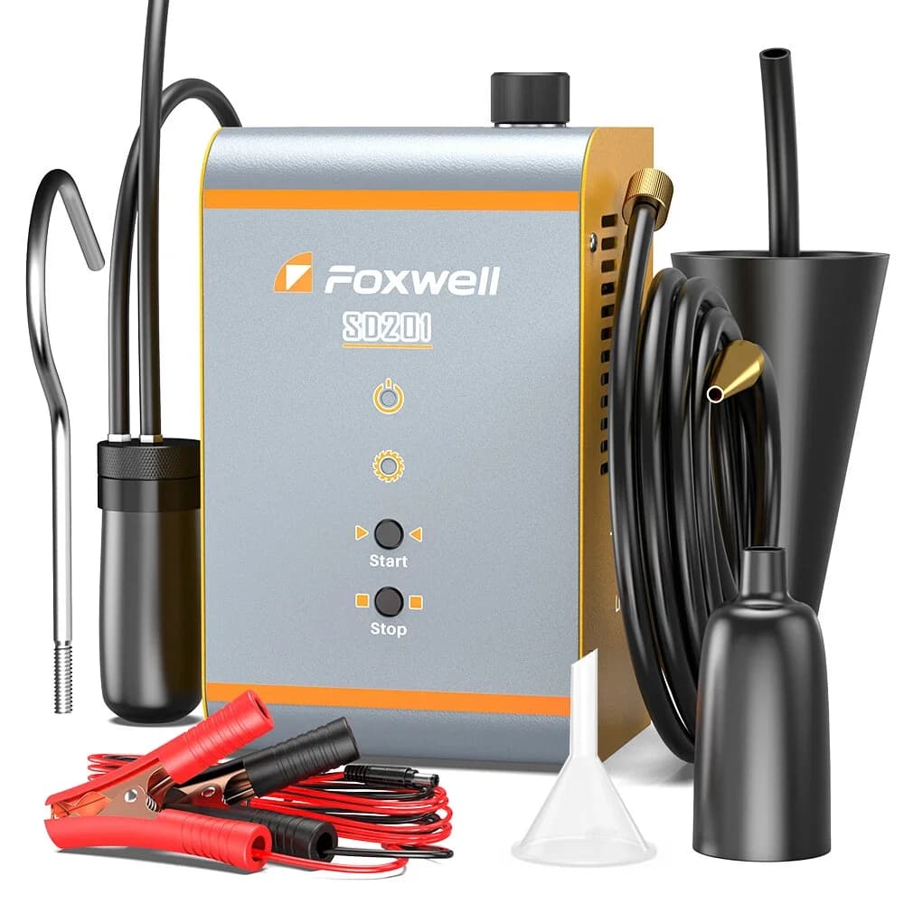 FOXWELL SD201 Generatore di Fumo per Auto, Macchina Diagnostica EVAP 12V, Tester per Perdite di Carburante e Olio, Rilevatore di Vuoto, Brasile