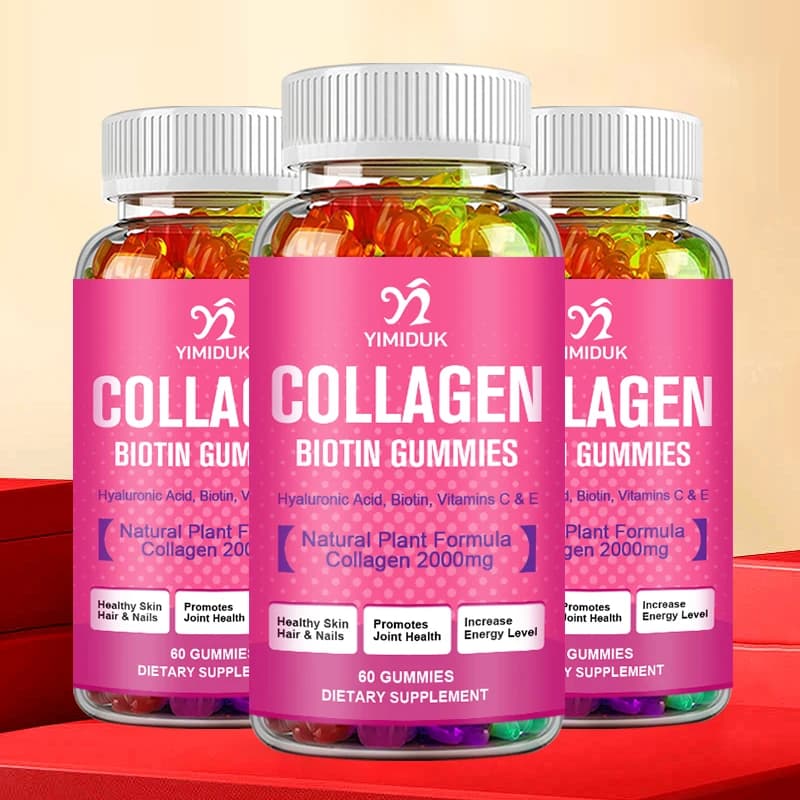 Beauty gums for women - Collagen supplement with biotin and hyaluronic acid - Promotes a bright skin, strong nails and bright hair