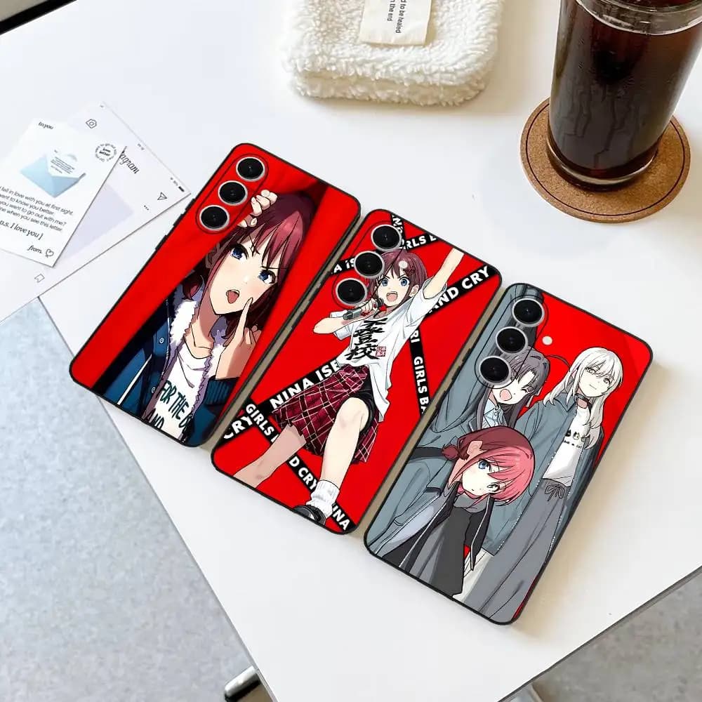 Music Anime Girls Band Cry Phone Case For Samsung S 24 fe 25 Ultra plus 20 lite 21 30 22 23 24 22 Ultra 5G Fundas