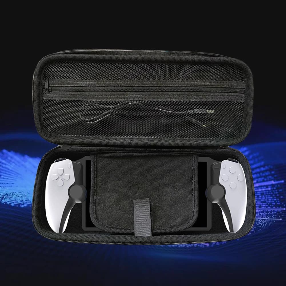 Custodia Protettiva Rigida Antiurto in EVA con Tasca a Rete, Borsa Portatile per Accessori da Gioco Portal