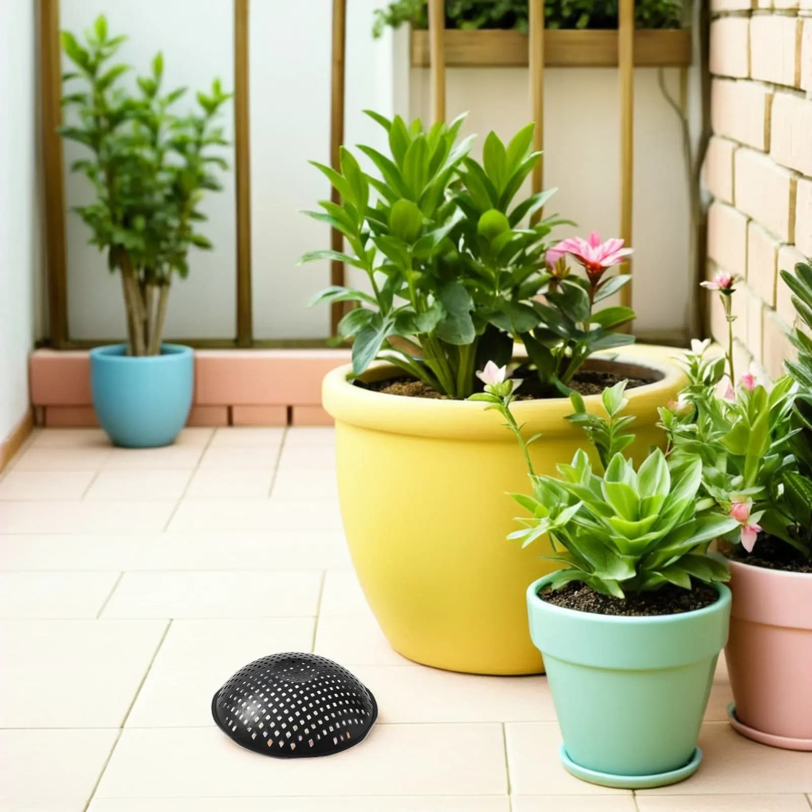 10 Pezzi Tappetino a Rete per Vaso, Filtro Drenante per Vasi in Ceramica, Giardino, Bonsai, Piante Grasse, Interni ed Esterni