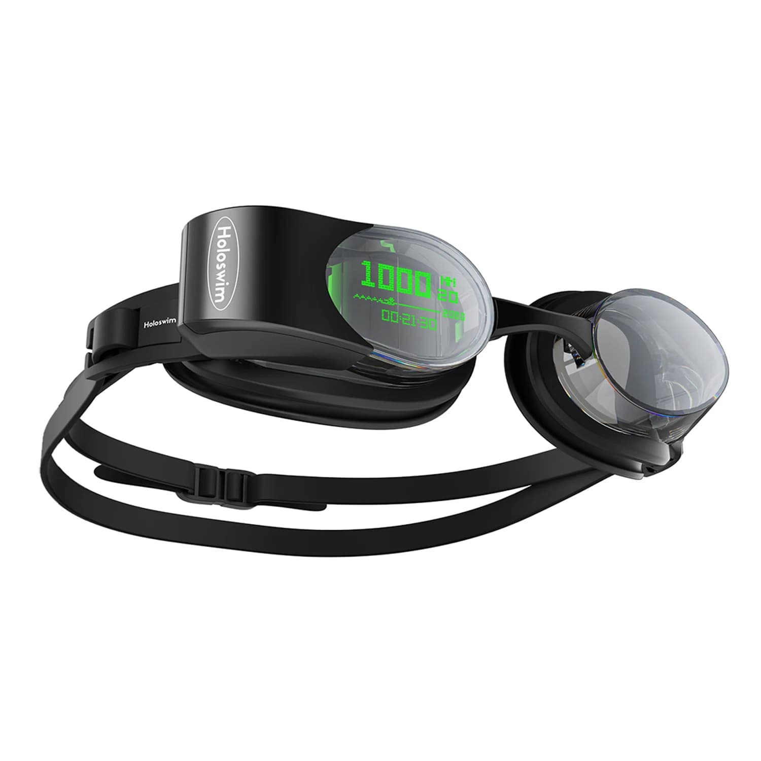 Holoswim2s AR Smart swimwear, anti-fog swim glasses, fitness tracker showing your metric without subscription fees