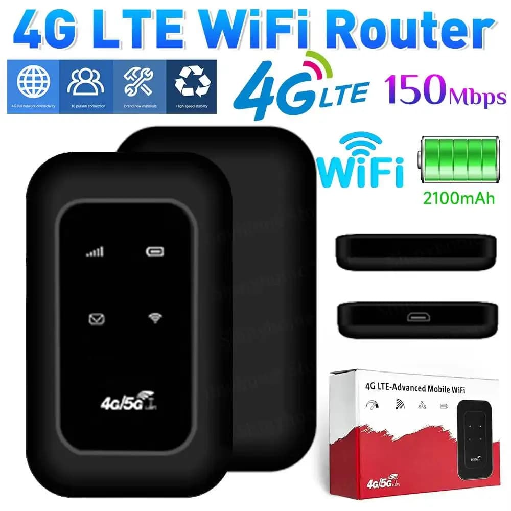 Ripetitore WiFi portatile 4G LTE Router Amplificatore di segnale Adattatore di espansione di rete 150Mbps Slot per scheda SIM Extender Modem Dongle