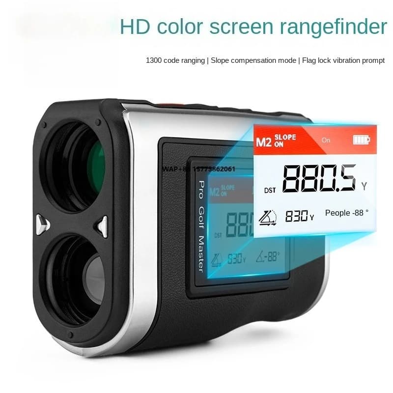 PGM HD 1300 Code Telescope with Display Flag Lock Vibration Slope Compensation for Golf Rangefinders