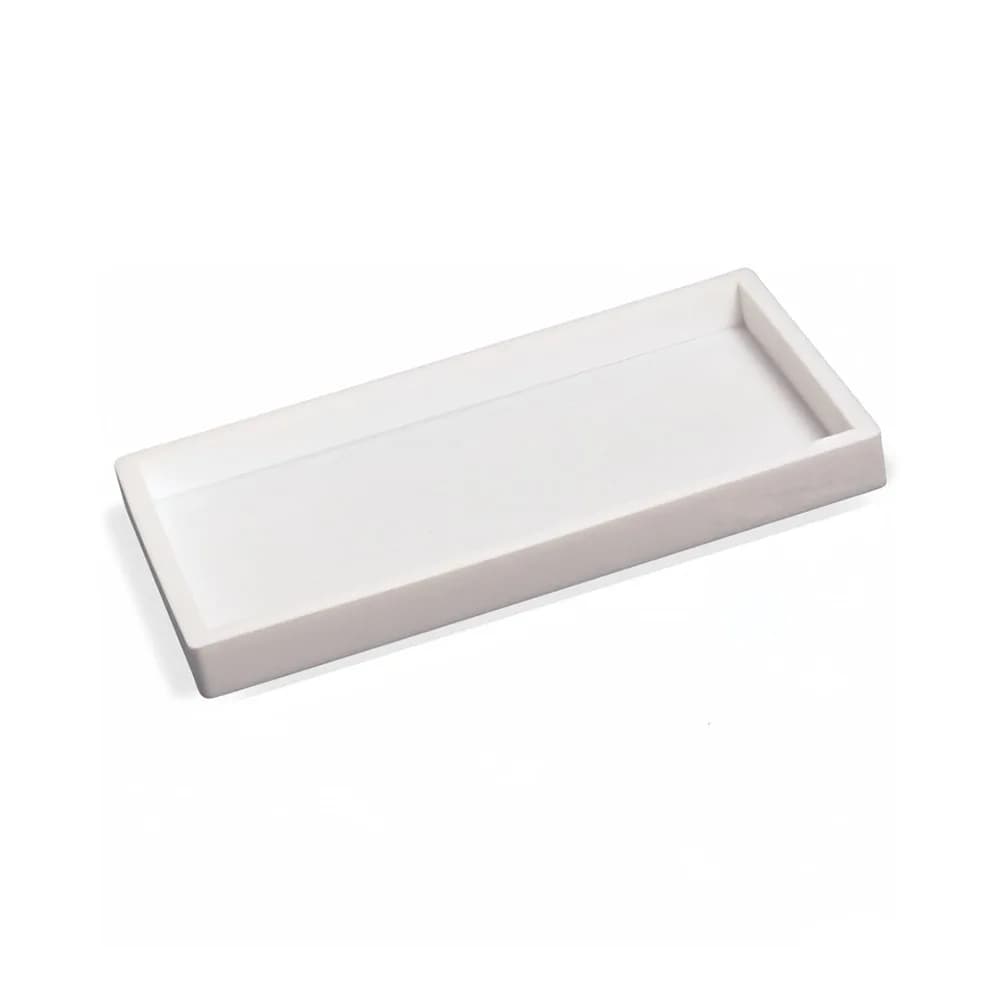 Vassoio da bancone da bagno addensato Vassoio rettangolare infrangibile in silicone Vassoio dispenser di sapone leggero