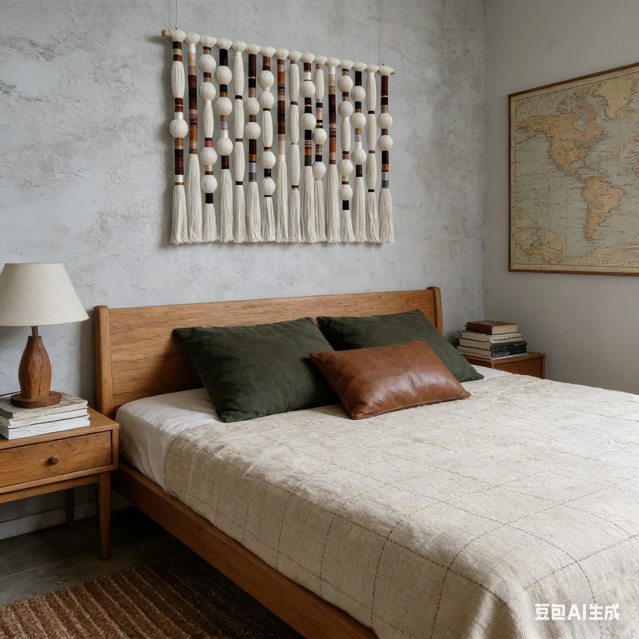 Eclectic Wall Art with Sound Dampening Tassel Bubble Macrame Tapestry Items Wall Hangings Decorations for Cozy Home