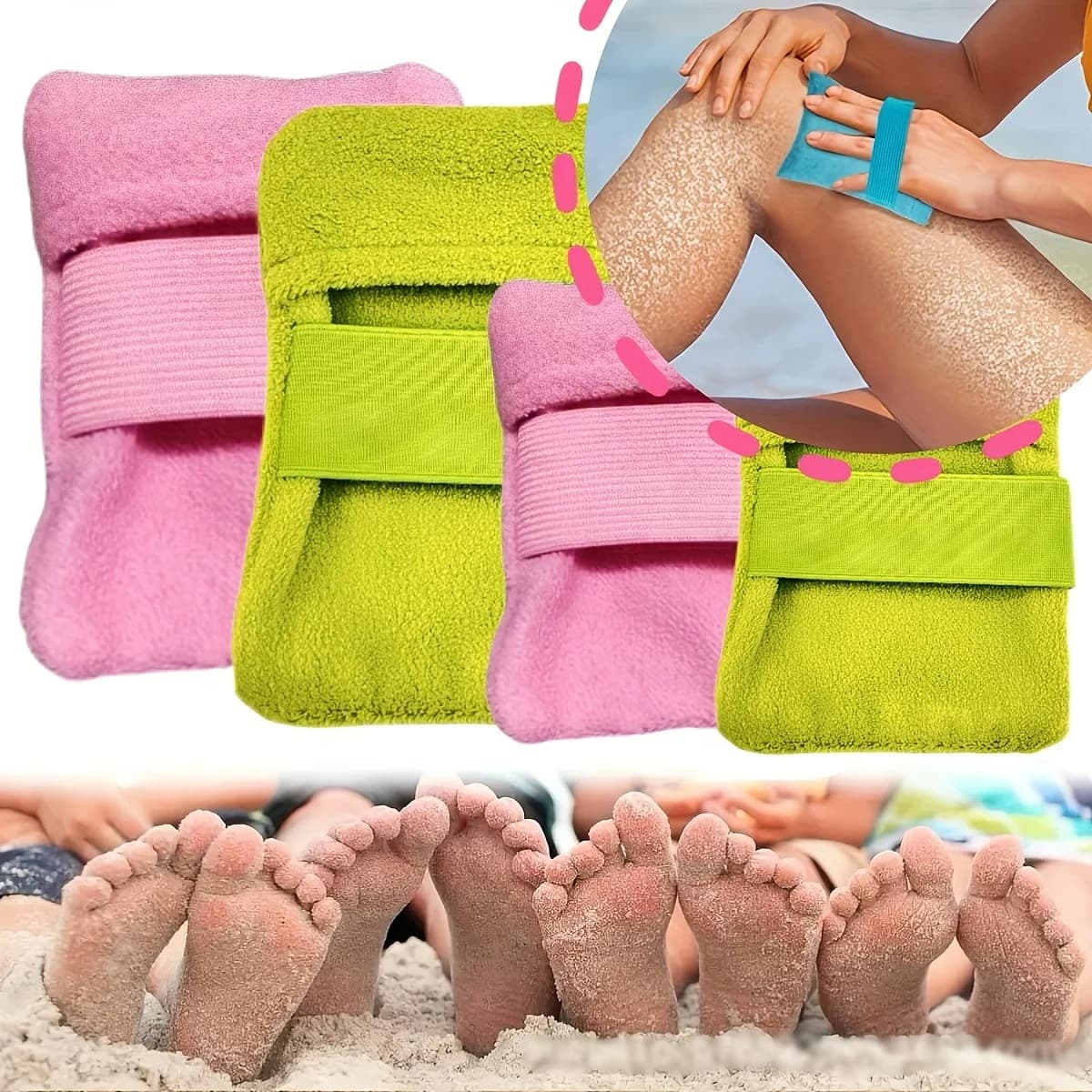 Spazzola Portatile per la Rimozione della Sabbia, Design Ergonomico Senza Batteria e Setole Esfolianti per Pulizia di Spiaggia e Corpo