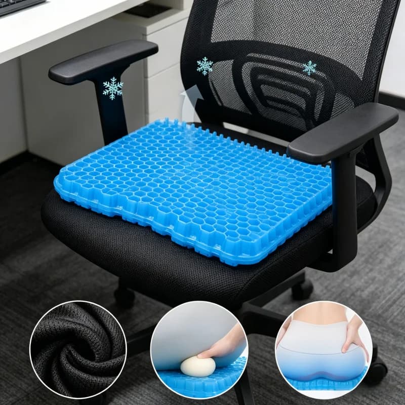 Cuscino per Sedile Auto in Silicone Elastico Morbido, Copertura Rimovibile con Cerniera, Antiscivolo, Universale per Decorazione Interni Auto