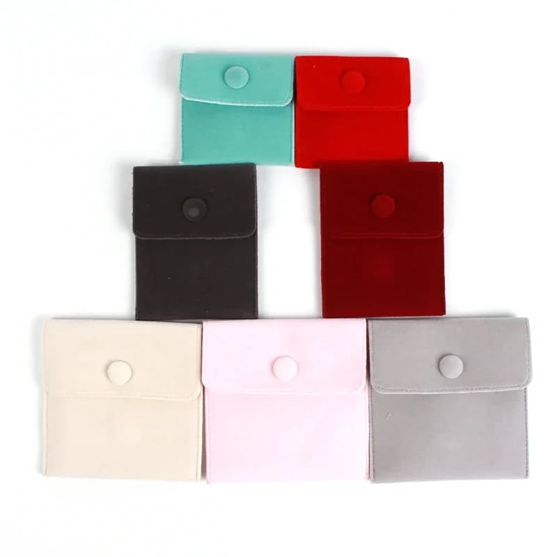 10 pcs/lot jewelry bag packing bag soft velvet gift bracelet rings rings button storage velvet bag 2035
