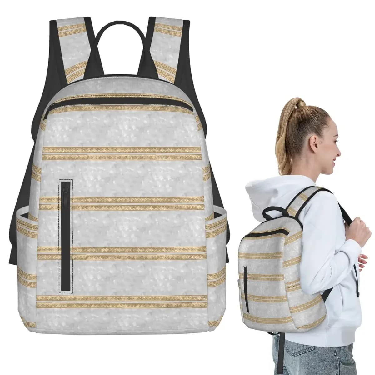 Ancient Greece Backpack Student BookBag Kids School Bag Laptop Shoulder Bags Men Women